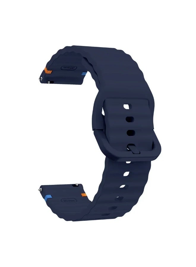 سوار سيليكون بإبزيم 22 مم لساعات سامسونج جالاكسي ووتش 3 (45 مم) / جالاكسي (46 مم) / جير إس 3 / ساعات هواوي ووتش 3 / 4 / جي تي 3 (46 مم) / جي تي 4 (46 مم) / جي تي 2 إي / جي تي 2 برو / جي تي جي تي 2 (46 مم) / ماجيك ووتش 2 (46 مم) / أمازفيت جي تي آر 2 / 2 إي / 3 / 4 (أزرق) - Image 3